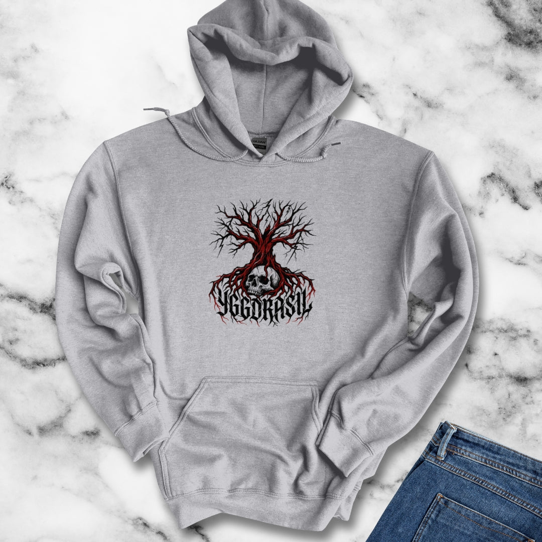 Yggdrasil Tree with Skull Hoodie Sweatshirt