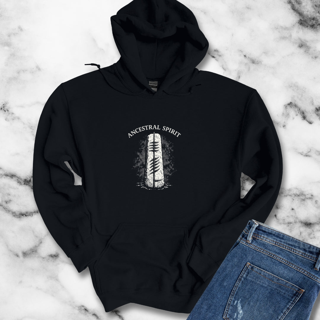 Ogham Script Stone Irish Strength Hoodie Sweatshirt