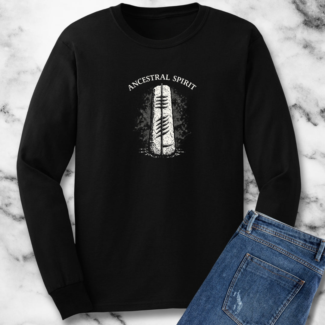 Ogham Script Stone Irish Strength Unisex Long Sleeve Tee