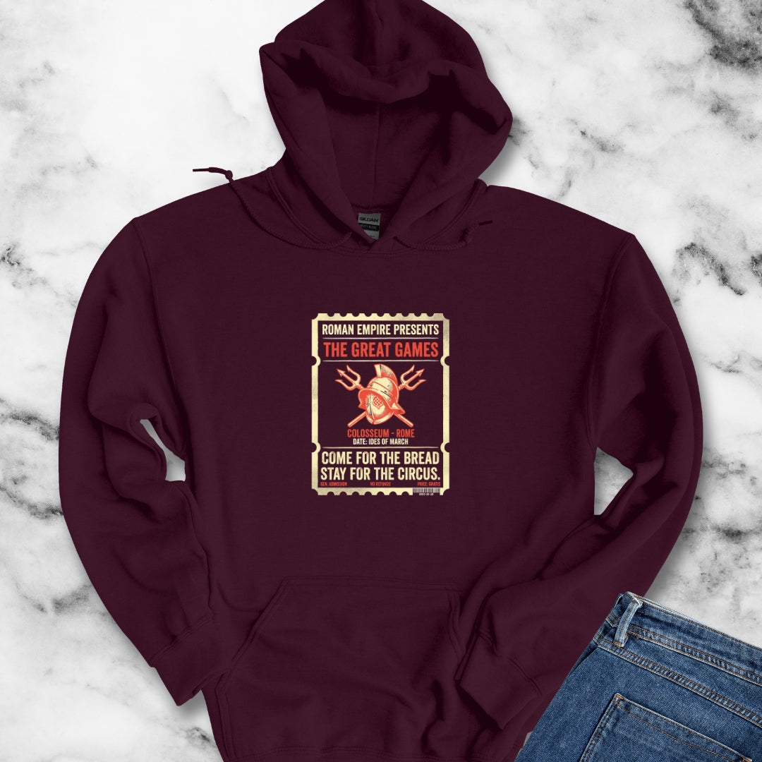 Colosseum Gladiator Ticket Bread Circuses Hoodie Sweatshirt