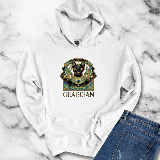 Bastet Guardian Art Deco Hoodie Sweatshirt