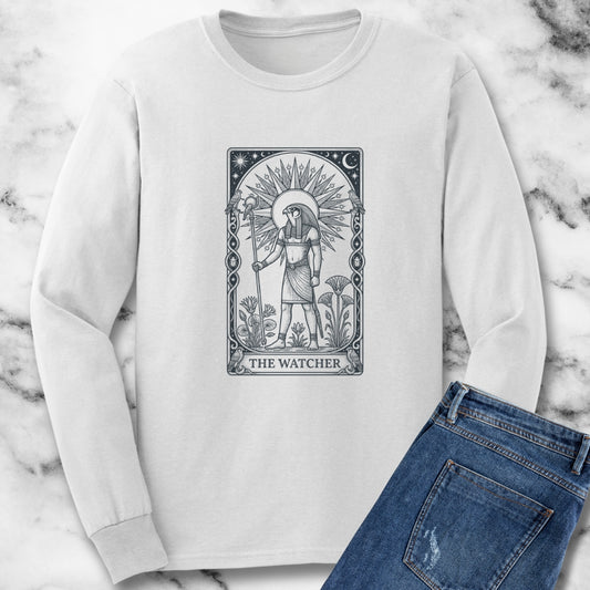 Horus the Watcher Tarot Unisex Long Sleeve Tee