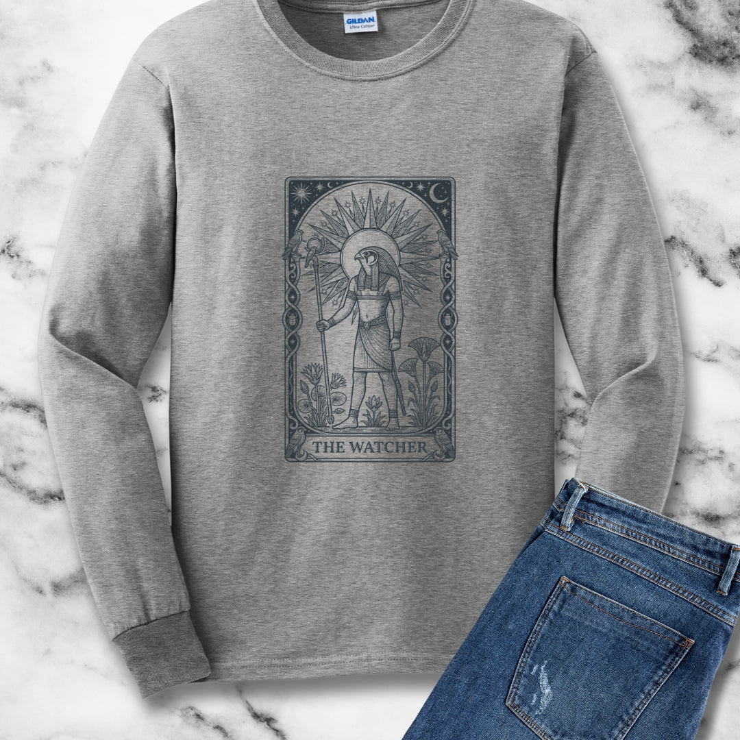 Horus the Watcher Tarot Unisex Long Sleeve Tee