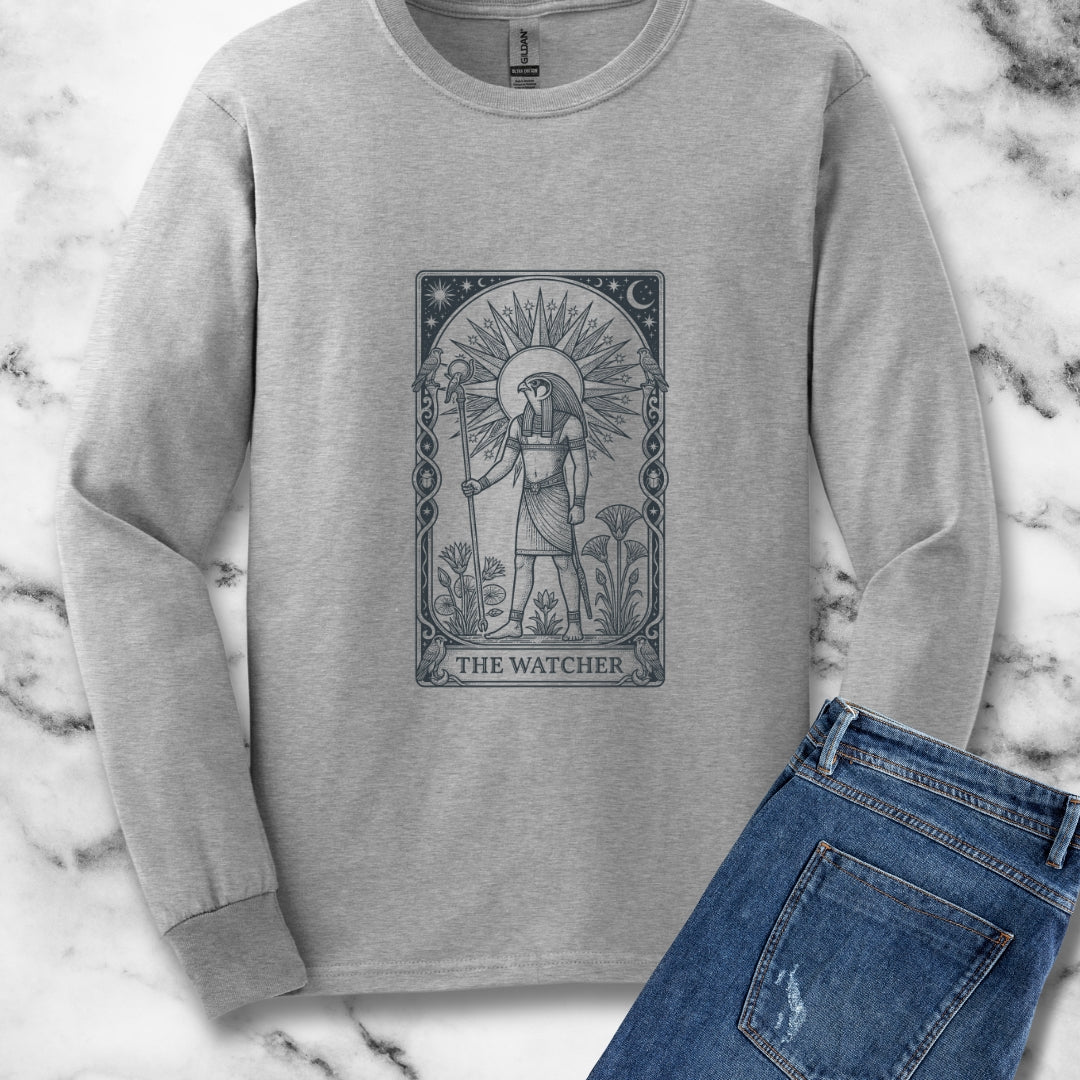 Horus the Watcher Tarot Unisex Long Sleeve Tee