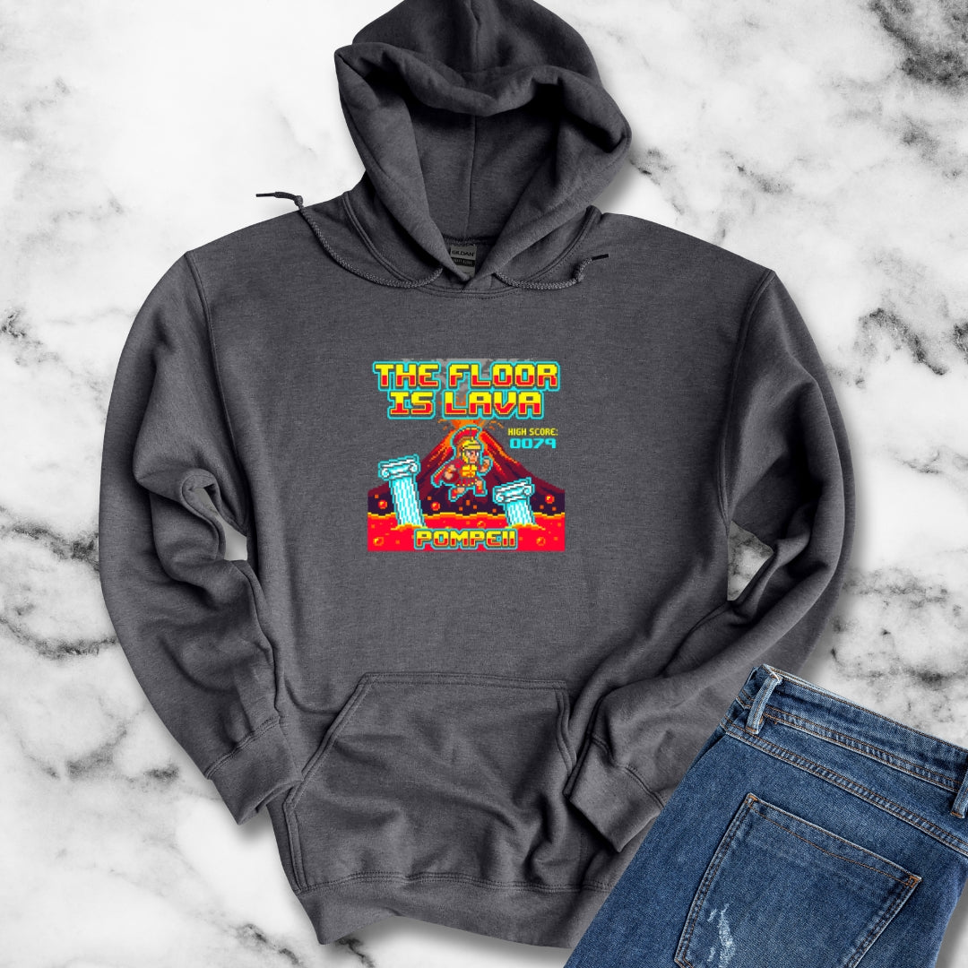 Pompeii Floor is Lava 8 Bit Hoodie