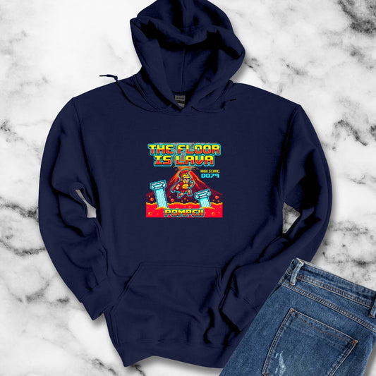 Pompeii Floor is Lava 8 Bit Hoodie