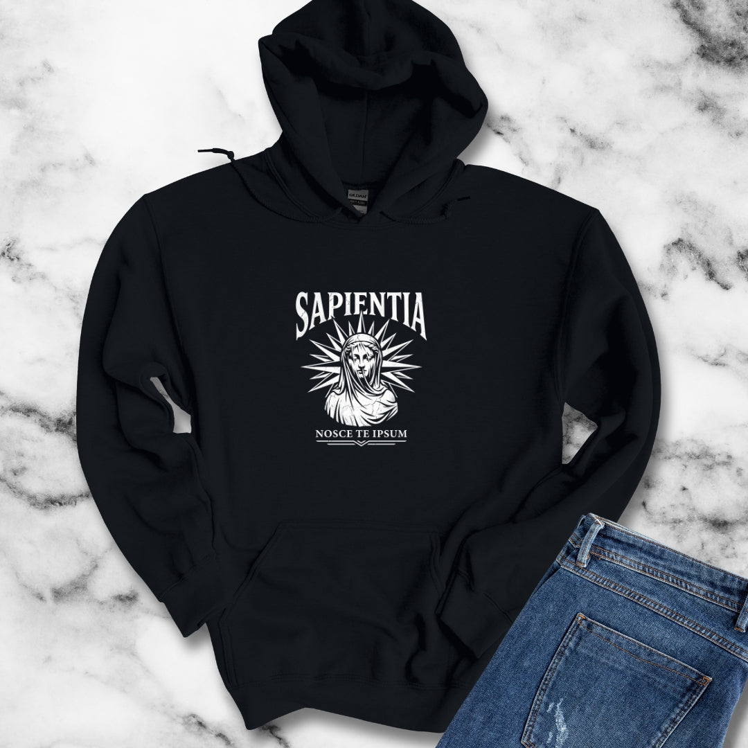 Wisdom Know Thyself Latin Hoodie