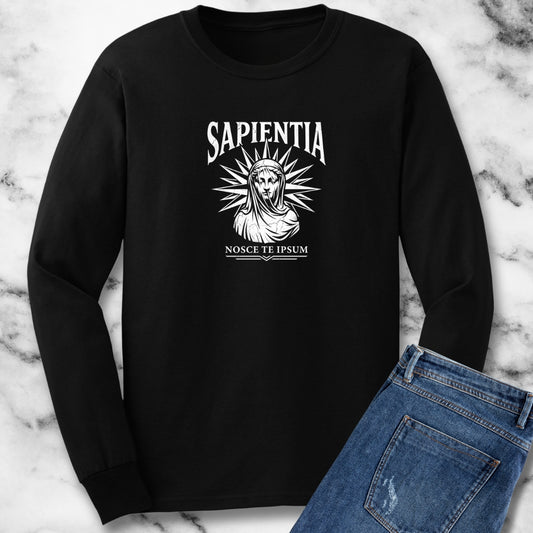 Wisdom Know Thyself Latin Long Sleeve Tee