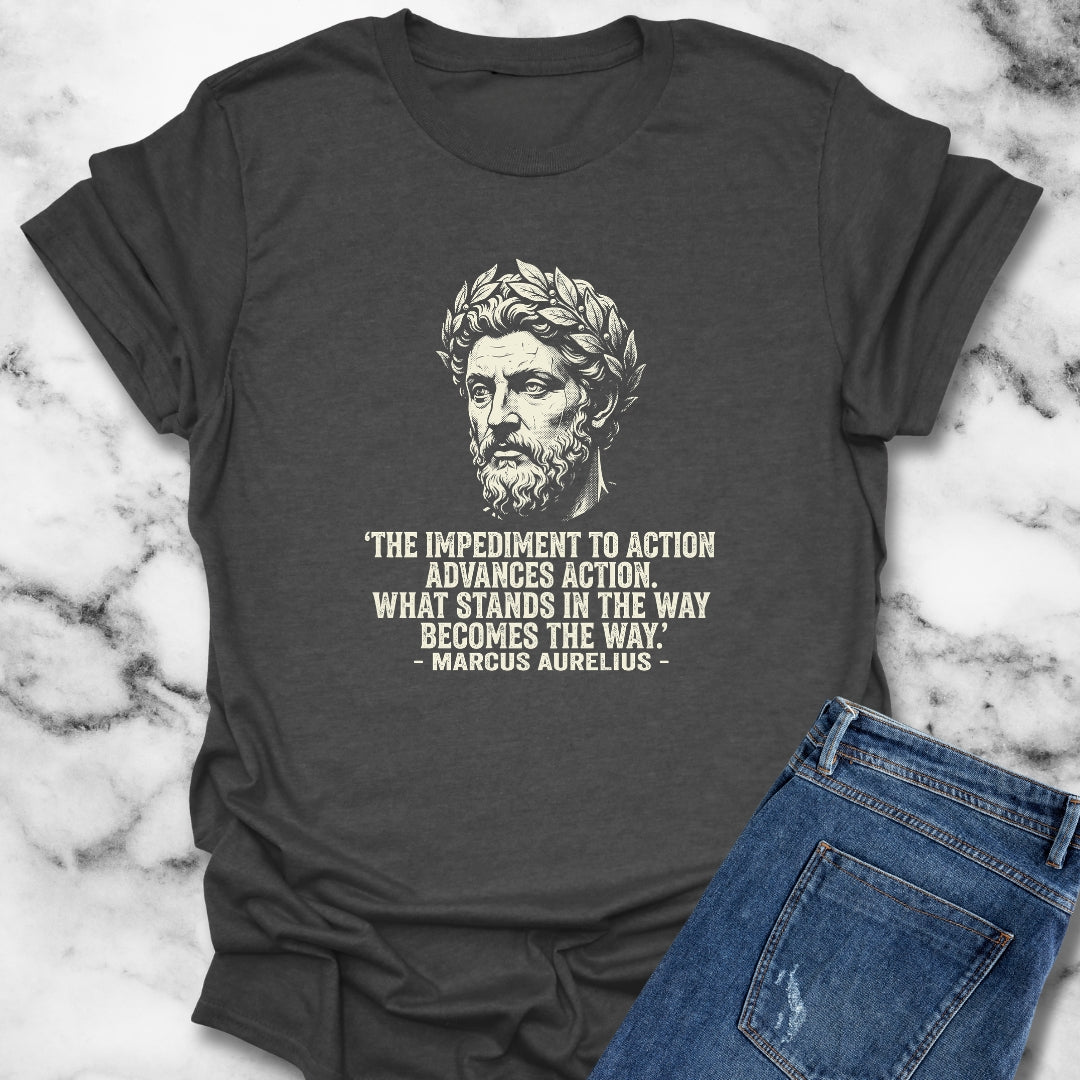 Marcus Aurelius Quote The Obstacle is the Way T-Shirt