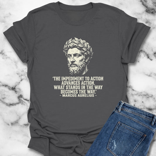 Marcus Aurelius Quote The Obstacle is the Way T-Shirt