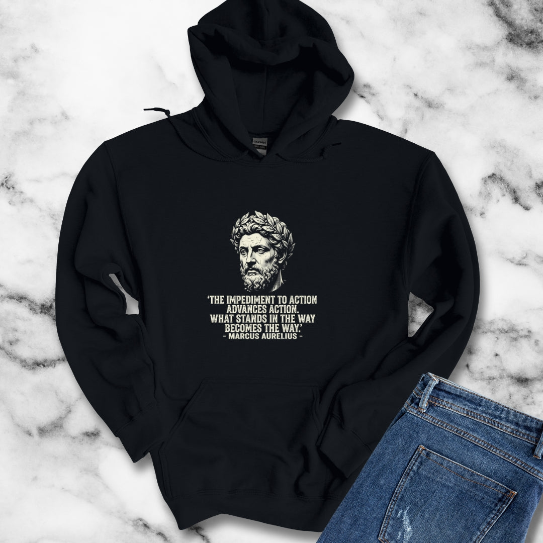 Marcus Aurelius Quote The Obstacle is the Way Hoodie