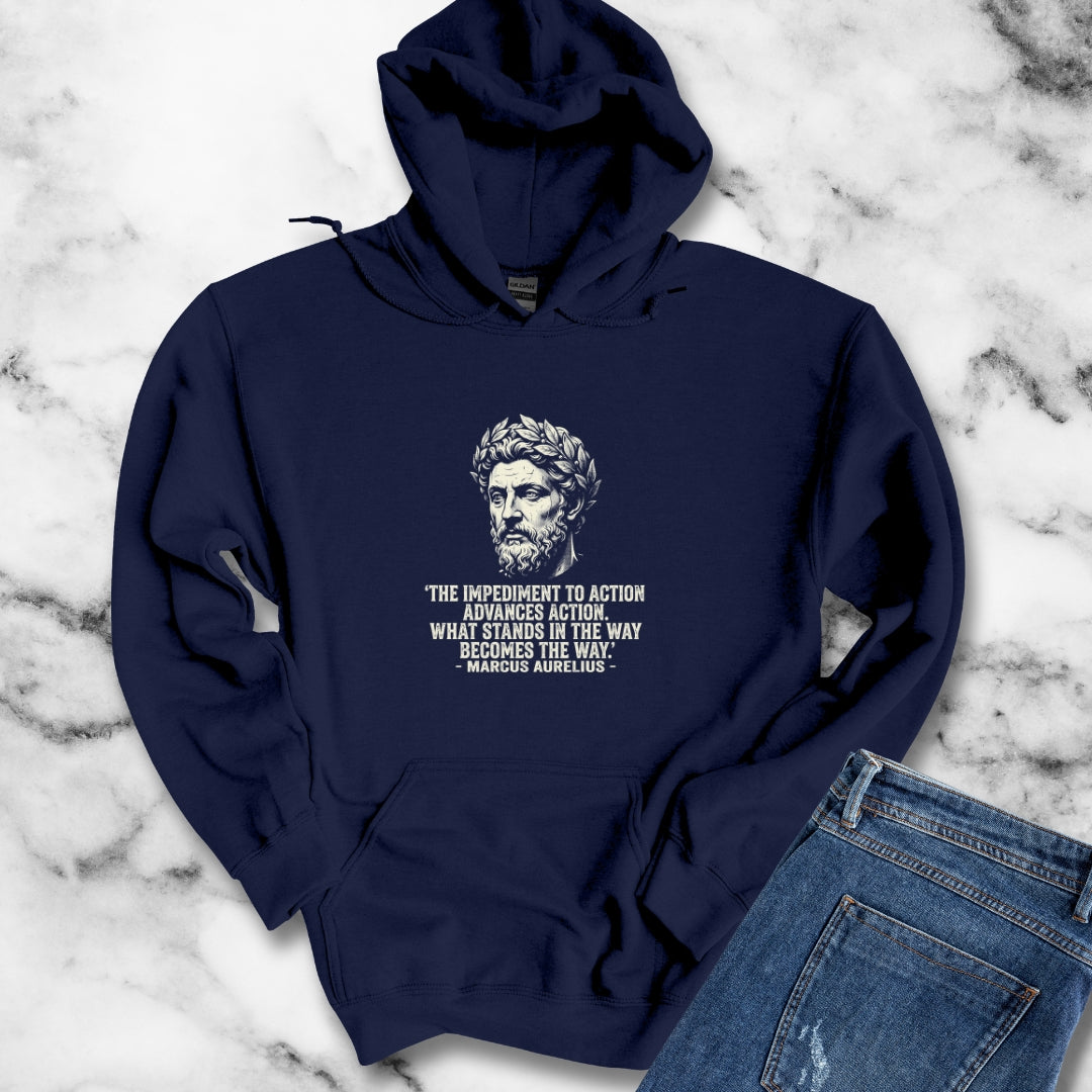 Marcus Aurelius Quote The Obstacle is the Way Hoodie