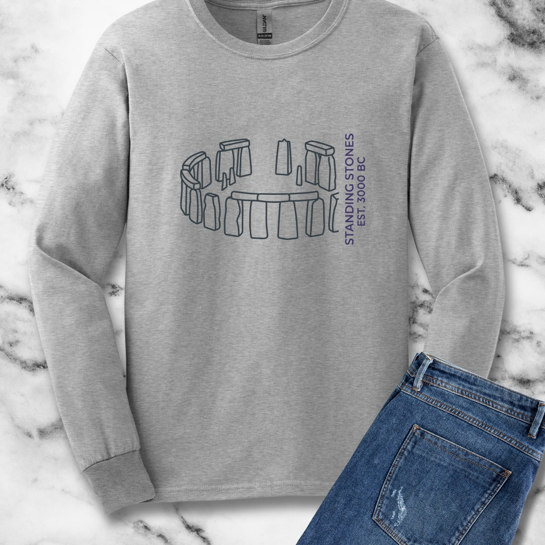 Minimalist Stone Henge Long Sleeve Tee