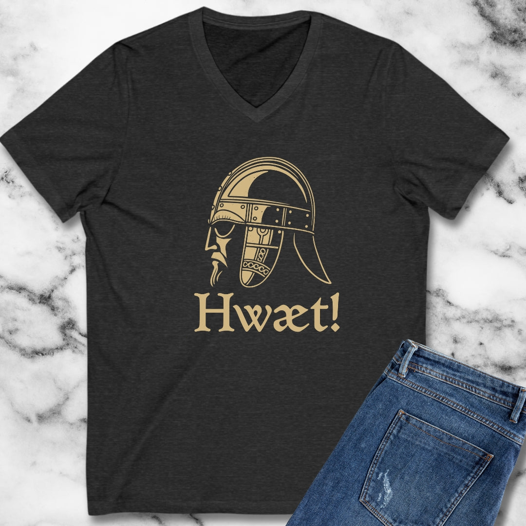 Beowulf Hwaet Listen V-Neck