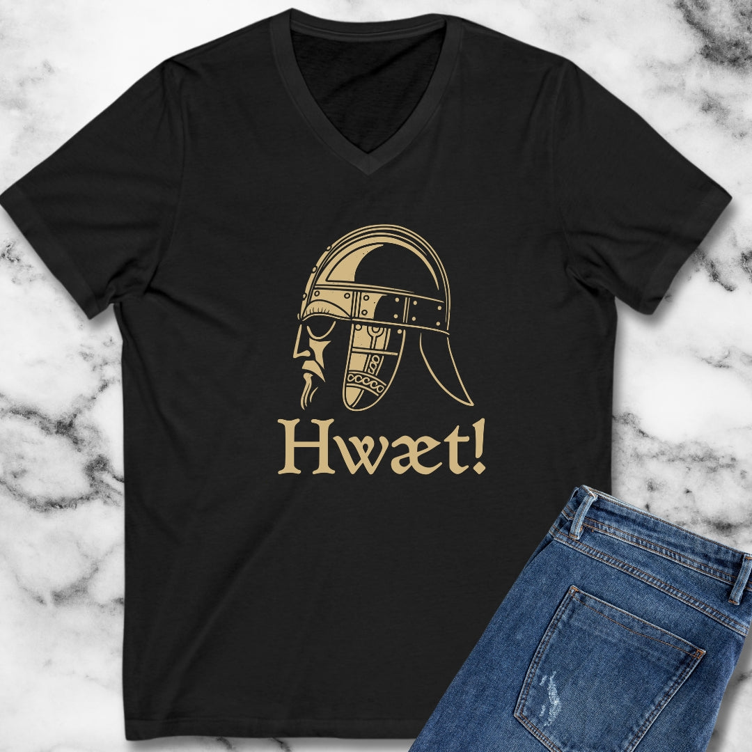 Beowulf Hwaet Listen V-Neck