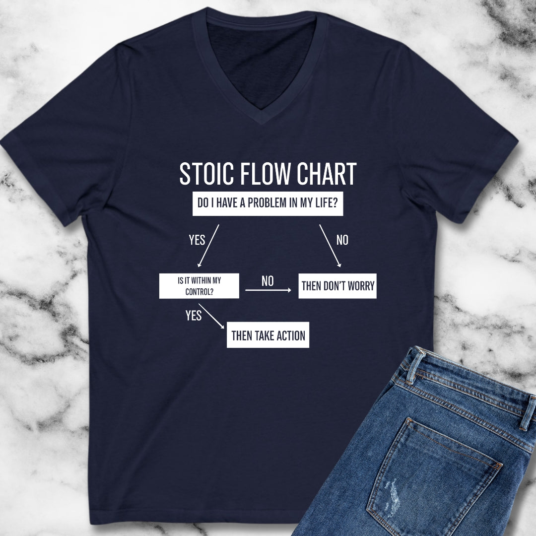 Stoic Flow Chart V-Neck