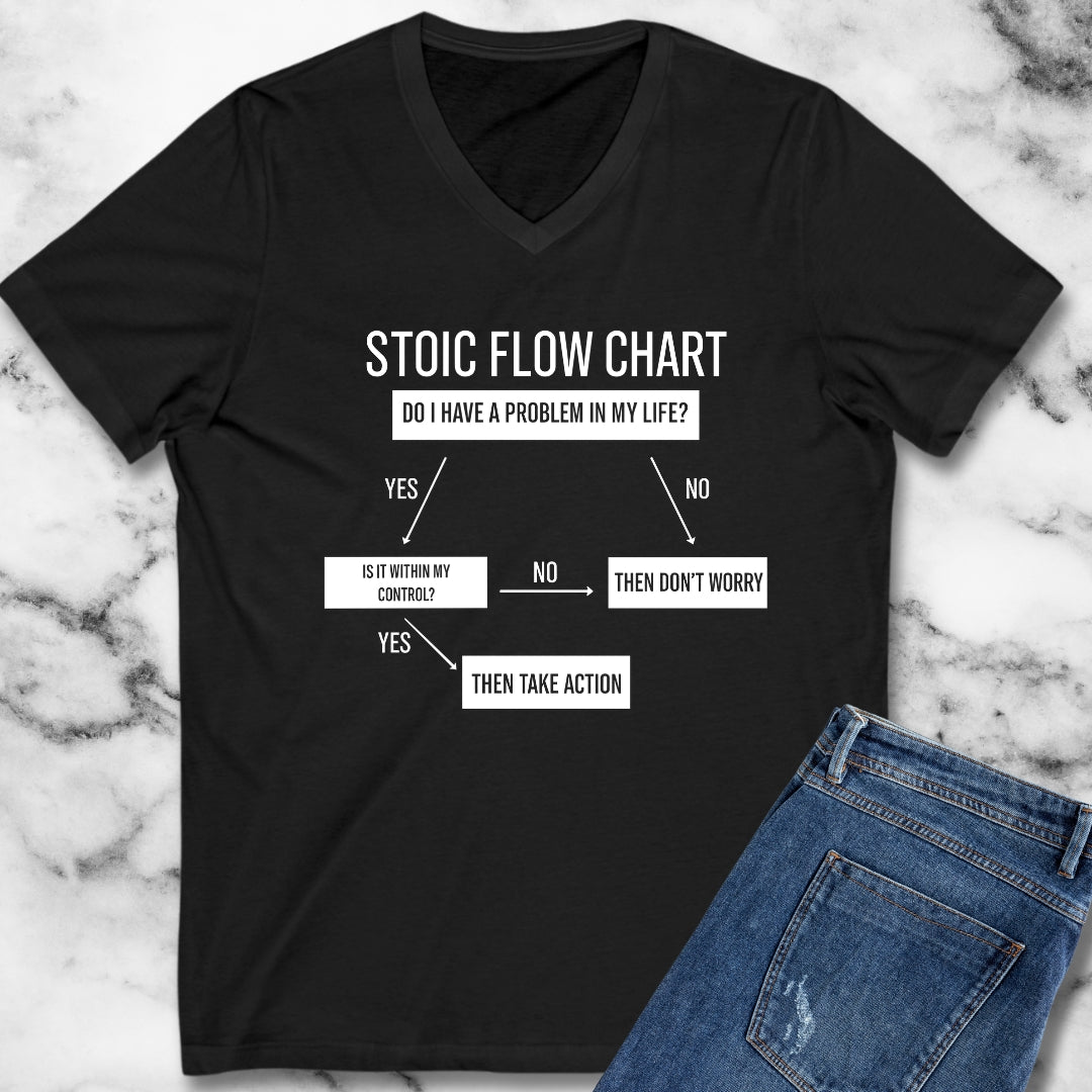 Stoic Flow Chart V-Neck