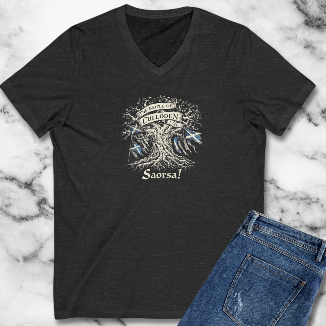 Battle of Culloden Saorsa Freedom V-Neck
