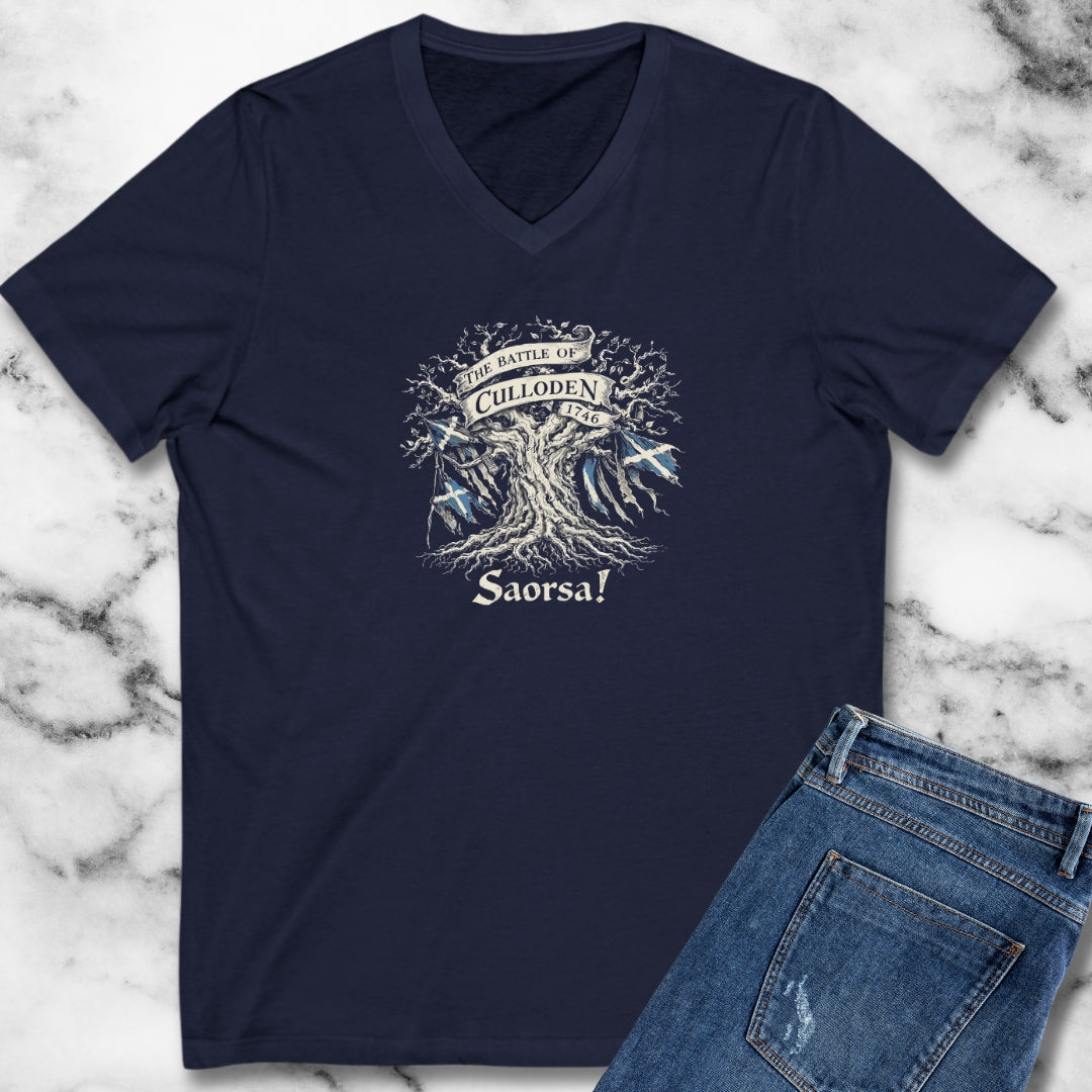Battle of Culloden Saorsa Freedom V-Neck