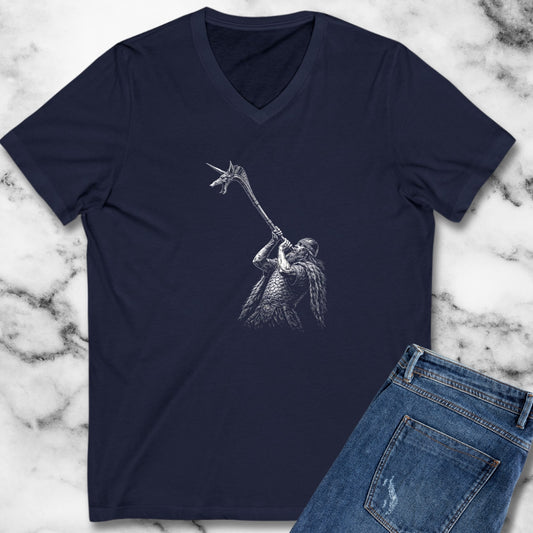 Celtic Warrior with Carnyx V-Neck