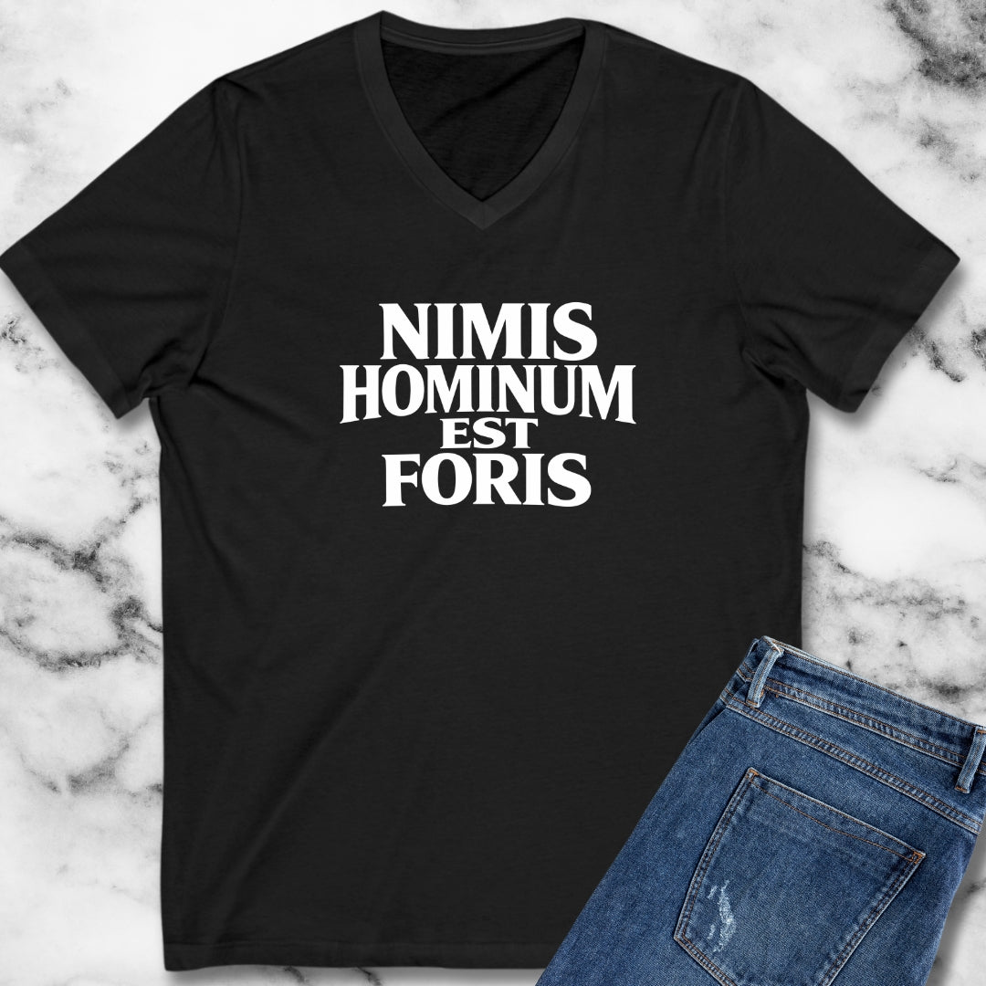 It's Too Peopley Outside in Latin V-neck