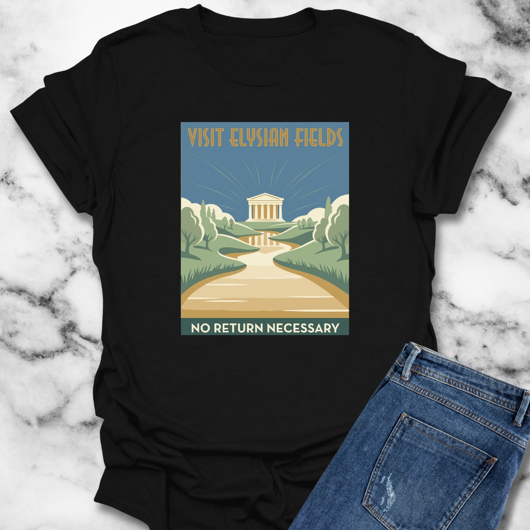 Visit Elysian Fields Retro Tourism T-Shirt