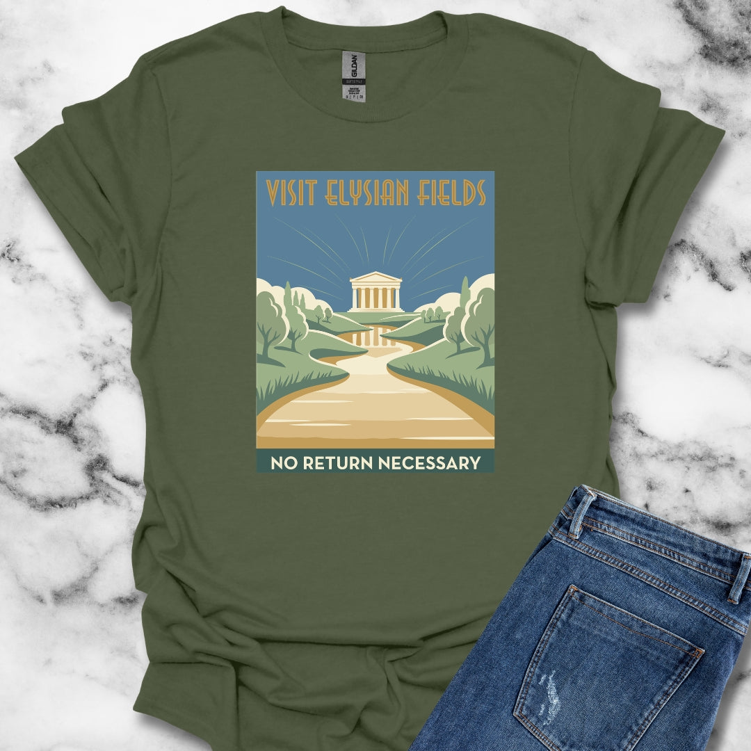 Visit Elysian Fields Retro Tourism T-Shirt