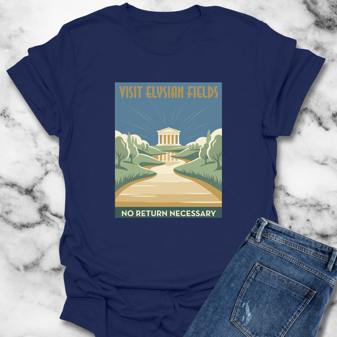 Visit Elysian Fields Retro Tourism T-Shirt