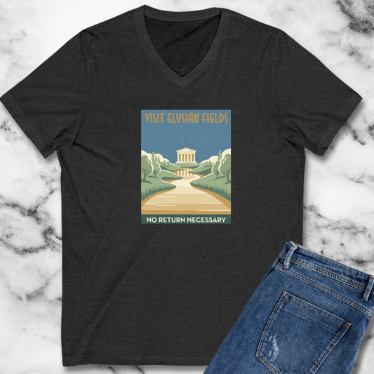 Visit Elysian Fields Retro Tourism V-Neck