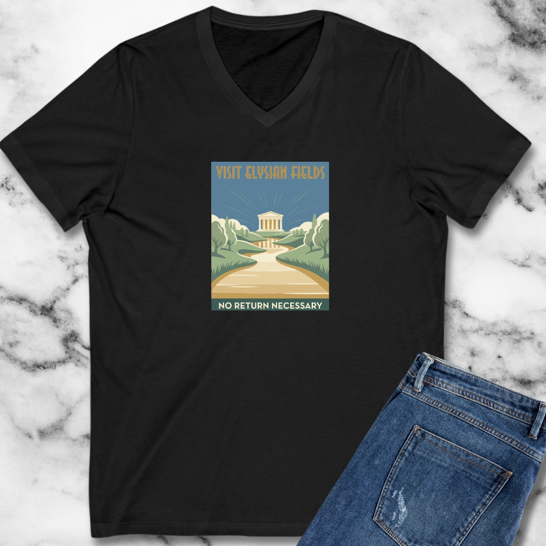 Visit Elysian Fields Retro Tourism V-Neck