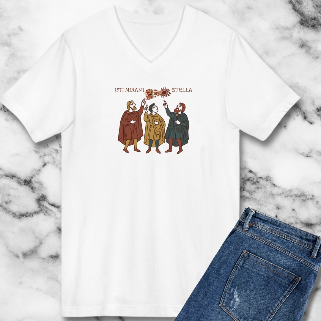 Bayeux Tapestry Comet Latin V-neck