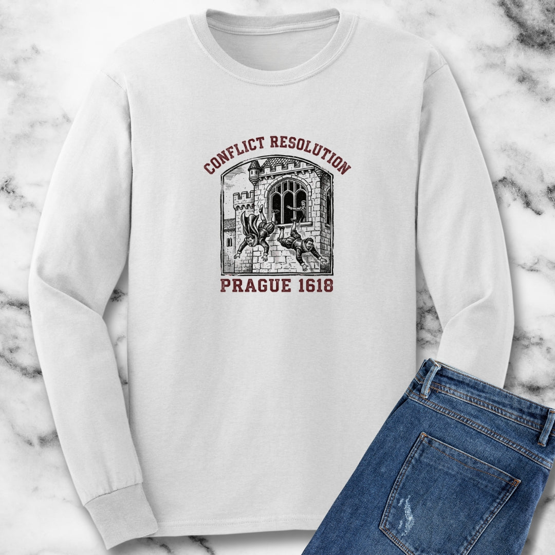 Prague Defenestration Long Sleeve Tee
