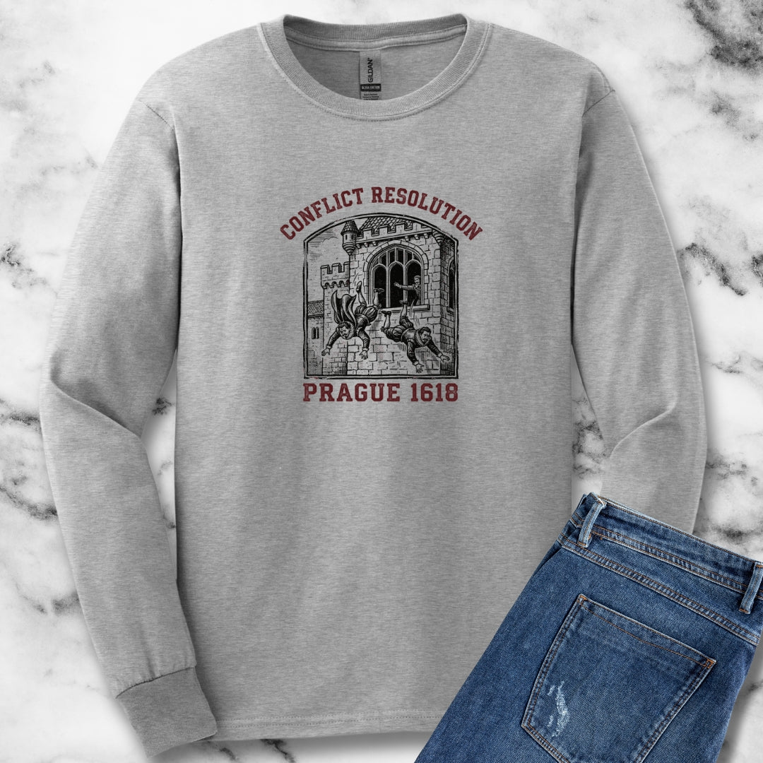 Prague Defenestration Long Sleeve Tee