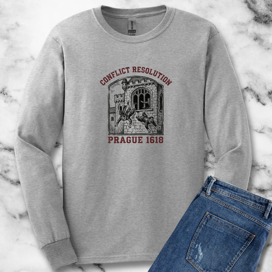 Prague Defenestration Long Sleeve Tee