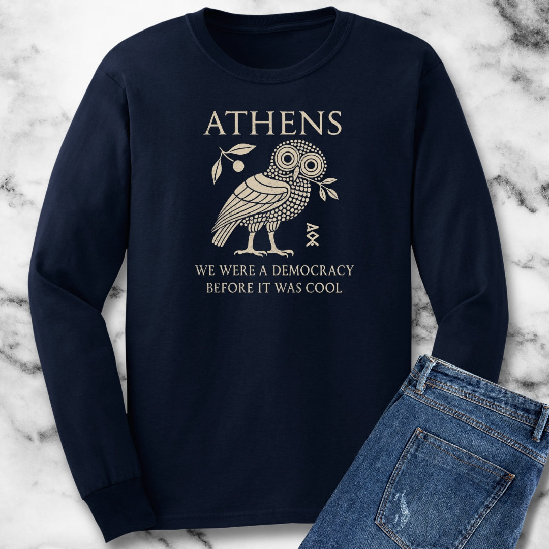 Athens Owl Democracy Long Sleeve