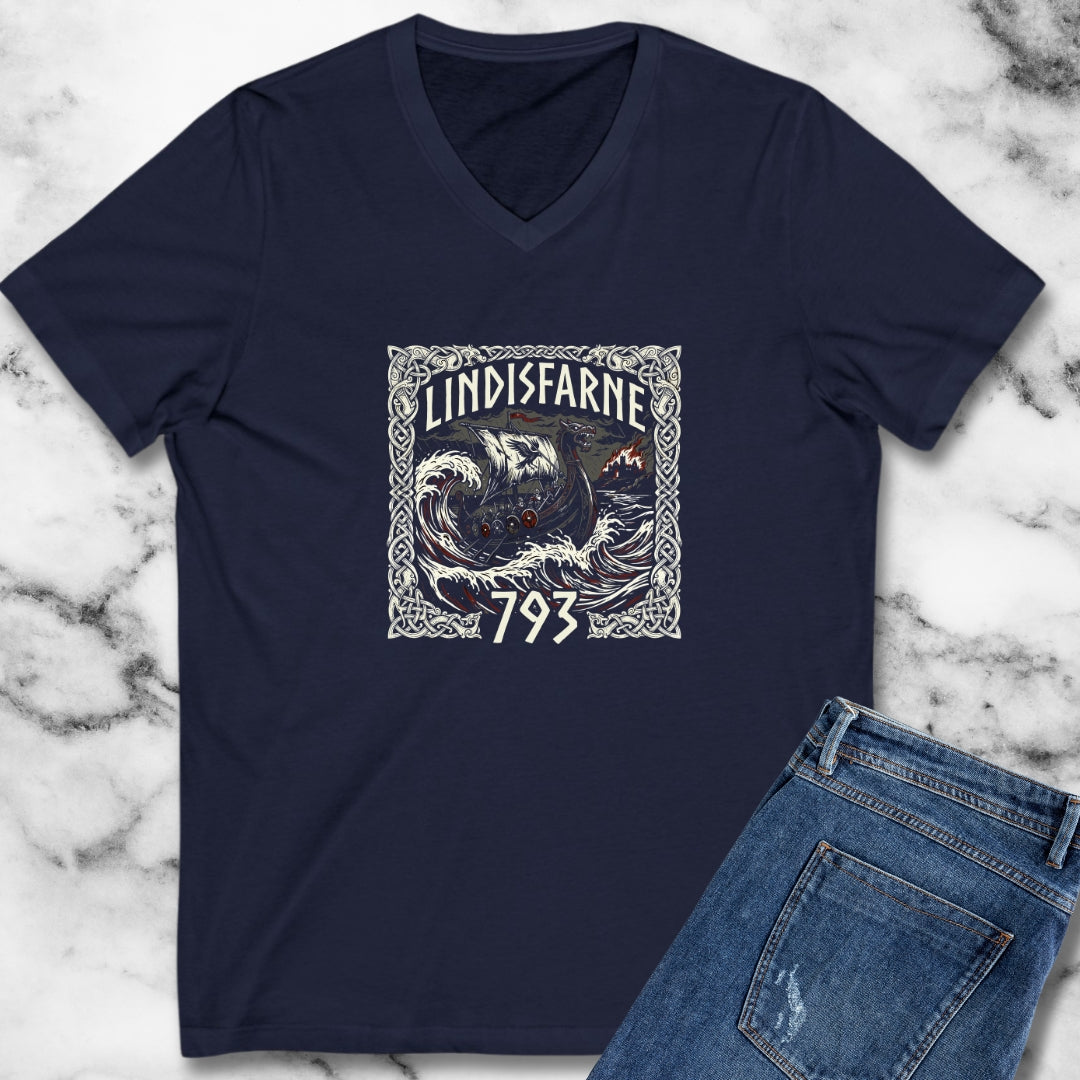 Viking Raid on Lindisfarne V-Neck