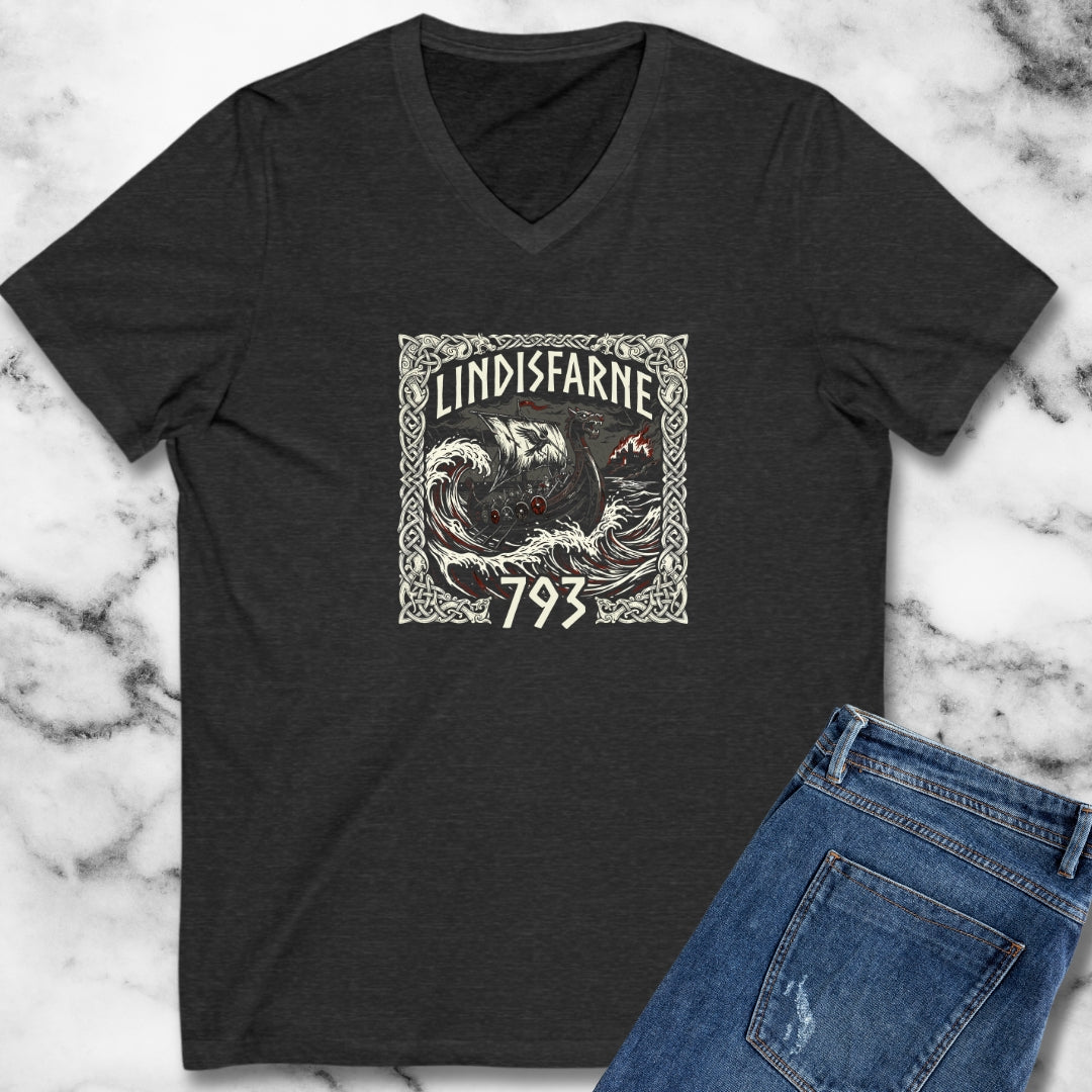 Viking Raid on Lindisfarne V-Neck