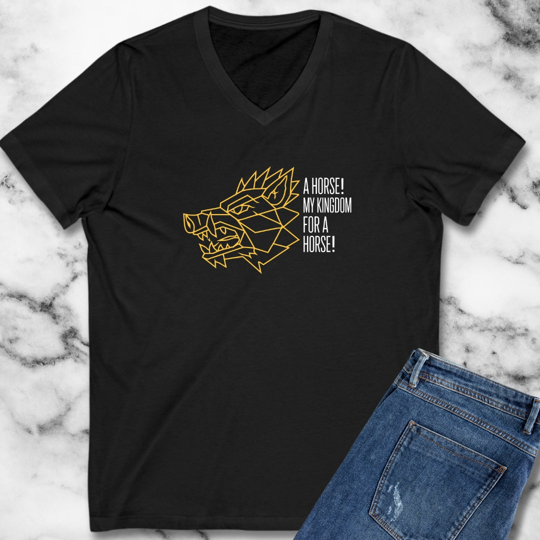 Richard III Kingdom for a Horse V-Neck