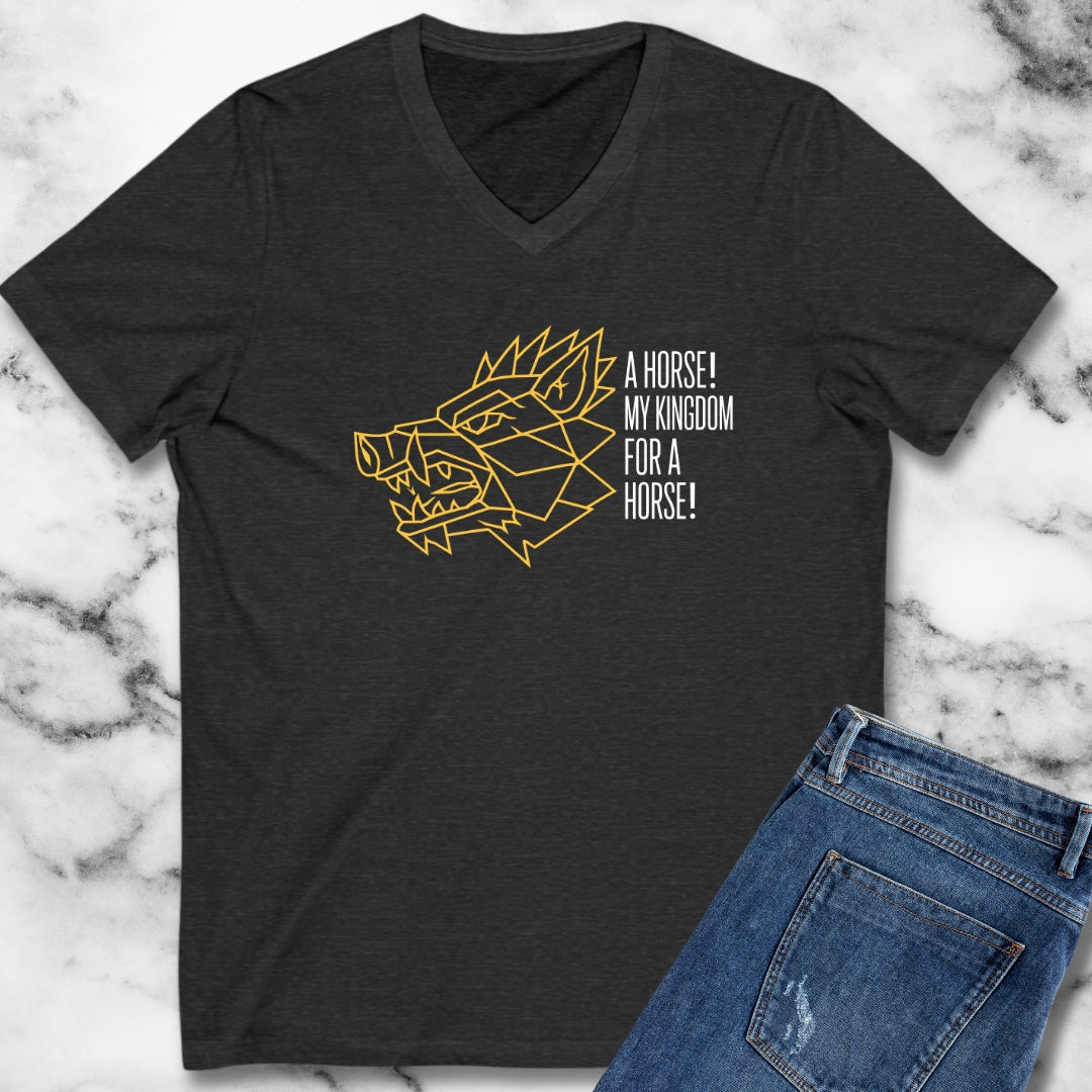 Richard III Kingdom for a Horse V-Neck