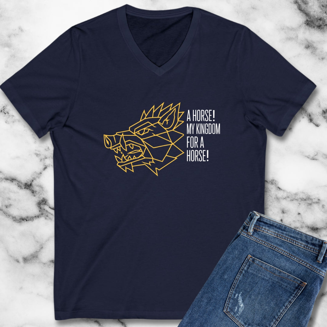 Richard III Kingdom for a Horse V-Neck