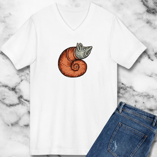 Snail Rat Hybrid Medieval Marginalia V-neck