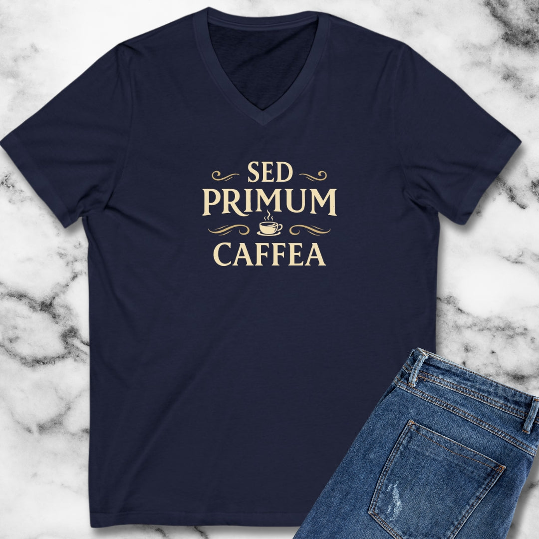But First Coffee in Latin V-Neck