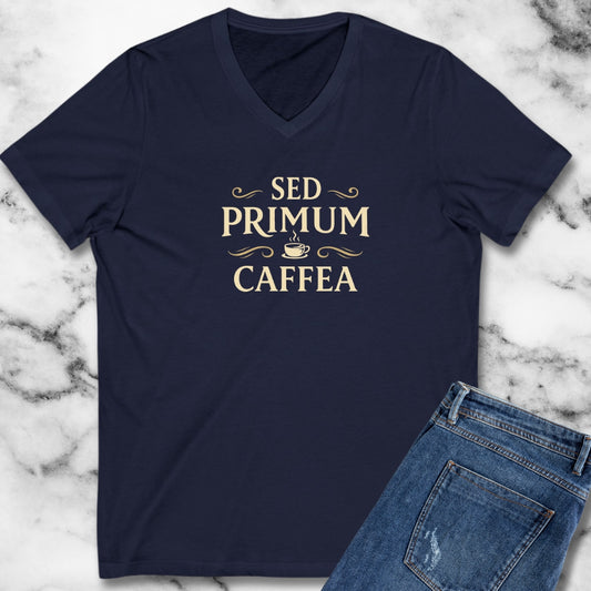 But First Coffee in Latin V-Neck