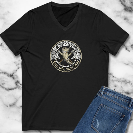 First Ale Then Speak Old English V-neck