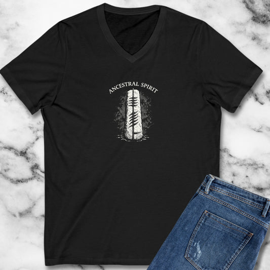 Ogham Script Stone Irish Strength V-neck