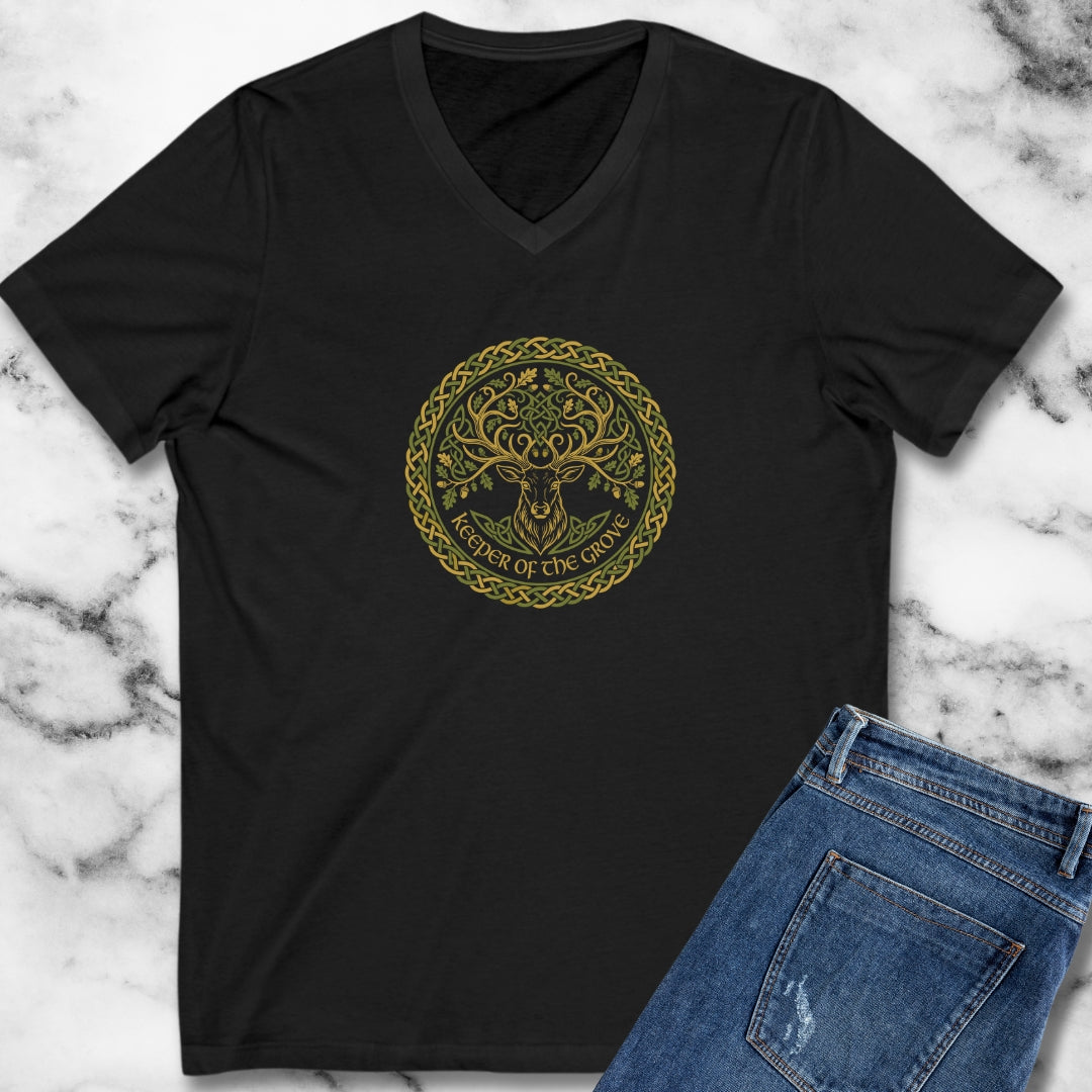 Druid Oak Deer V-neck
