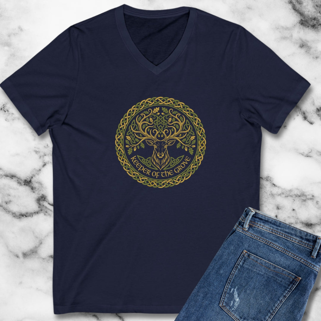 Druid Oak Deer V-neck
