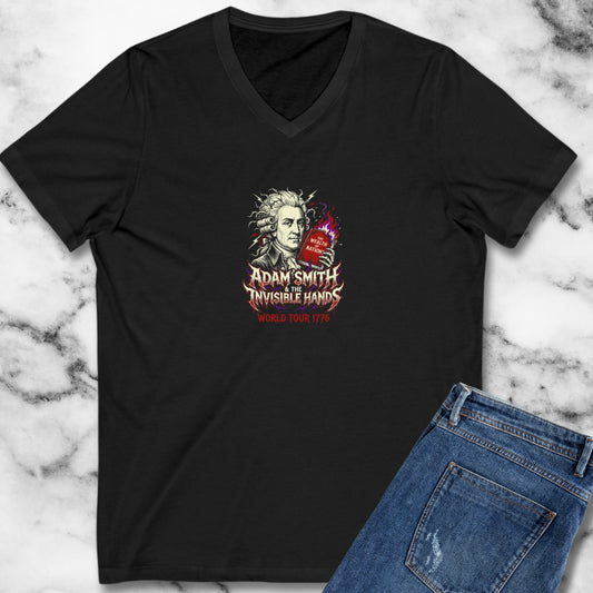 Heavy Metal Adam Smith Invisible Hand Tour V-Neck