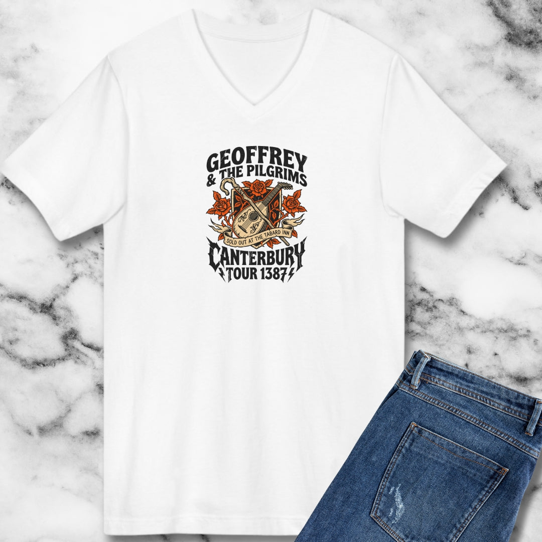 Geoffrey & Pilgrims Tour 1387 V-neck