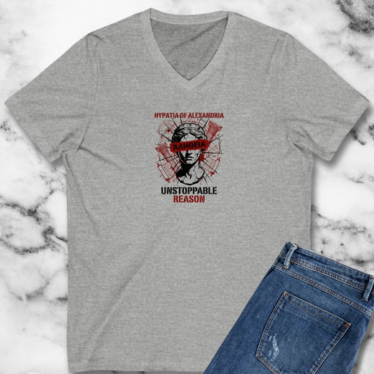 Hypatia of Alexandria Greek Truth V-neck